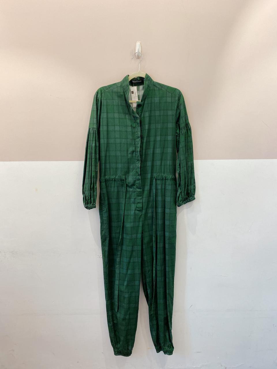 Macacão verde grid Andrea Marques 40